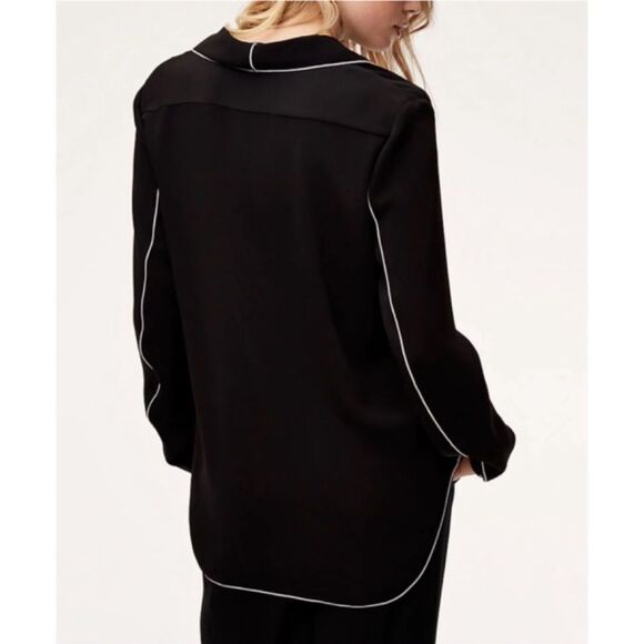 ARITZIA Babaton Rena Black Blouse - Picture 2 of 5